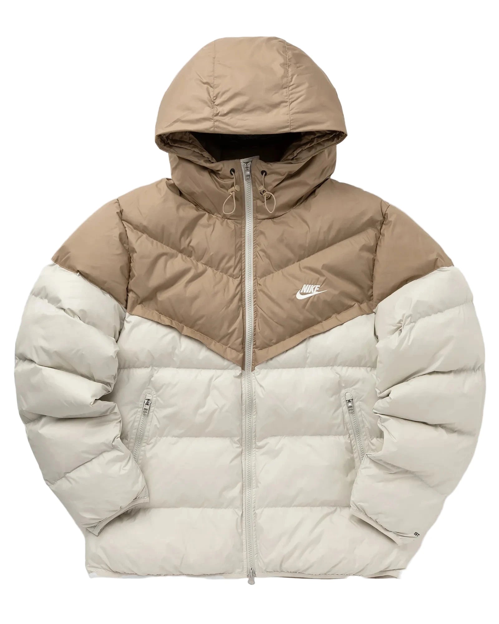Nike - Windrunner - Veste isolante à capuche - Kaki/crème